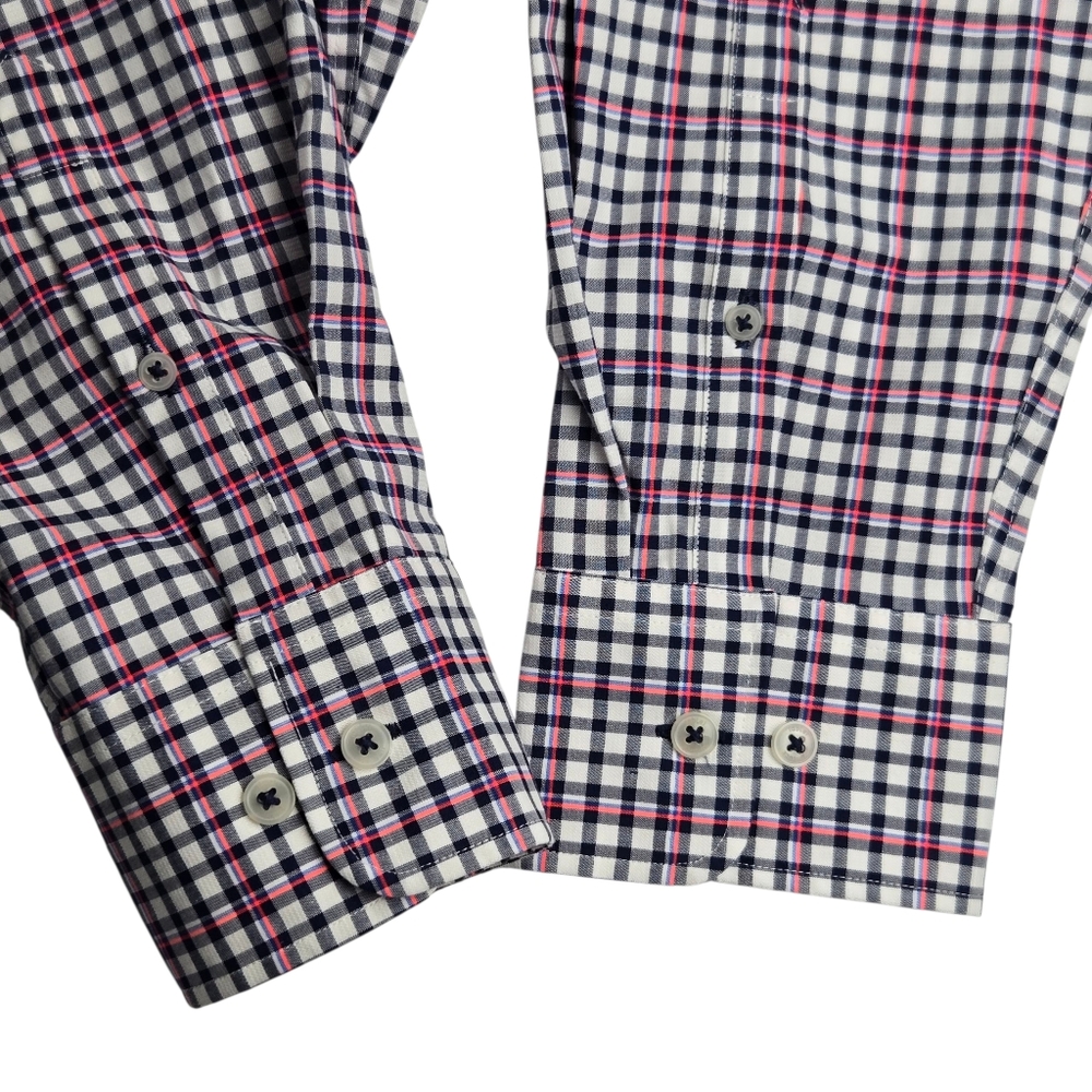 Twillory Untuckable Glow Button-Down Shirt Tailored Fit Plaid Check‎ - Picture 7 of 13